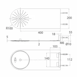 Viadurini Taps Duschköpfe-Moderner Ultraslim Stahlwandduschkopf Made in Italy - Cassio