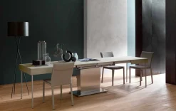 Viadurini Living Tisch Höhenverstellbar-Moderner umwandelbarer Couchtisch, Mörtel-Effekt-Platte Made in Italy - Salomon