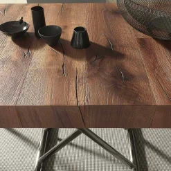 Viadurini Living Tisch Höhenverstellbar-Moderner umwandelbarer Couchtisch aus Holz und Metall, Made in Italy - Spirit