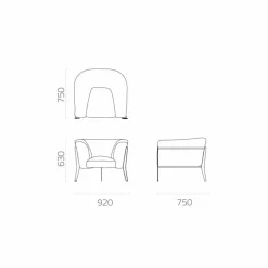 Viadurini in the Garden Metallsessel-Moderner und in Italien hergestellter Design-Sessel für den Außen- oder Innenbereich - Carminio1