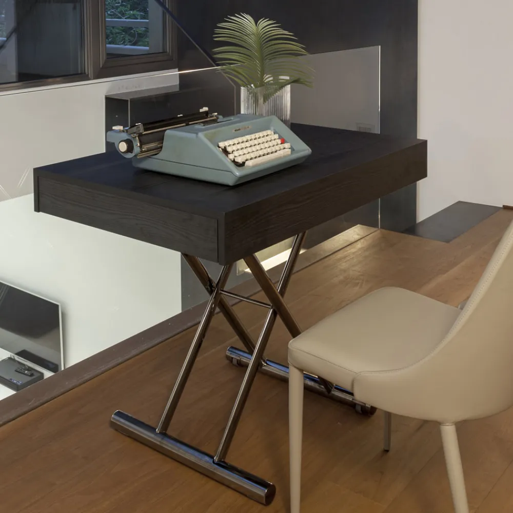 Viadurini Living Tisch Höhenverstellbar-Moderner verwandelbarer Couchtisch aus Metall und Holz Made in Italy - Universe