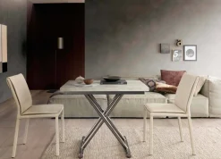 Viadurini Living Tisch Höhenverstellbar-Moderner verwandelnder Couchtisch aus Holz und Metall Made in Italy - Gabri