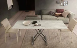 Viadurini Living Tisch Höhenverstellbar-Moderner verwandelnder Couchtisch aus Holz und Metall Made in Italy - Gabri