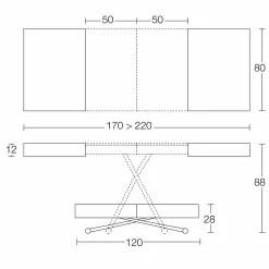 Viadurini Living Tisch Höhenverstellbar-Moderner verwandelnder Couchtisch mit Malta-Effektplatte Made in Italy - Patroclo