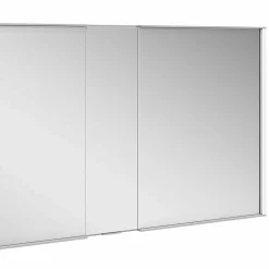 Viadurini Bathroom Badspiegel-Moderner Wandspiegel mit 3 Türen aus silber lackiertem Aluminium - Demon