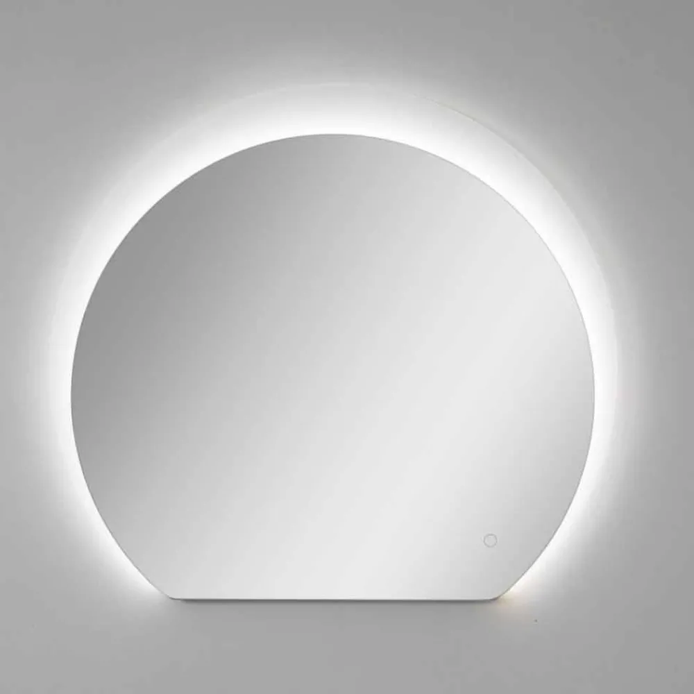 Viadurini Bathroom Badspiegel-Moderner Wandspiegel mit sandgestrahltem Detail und LED Made in Italy - Rialto