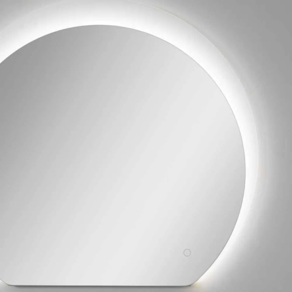 Viadurini Bathroom Badspiegel-Moderner Wandspiegel mit sandgestrahltem Detail und LED Made in Italy - Rialto