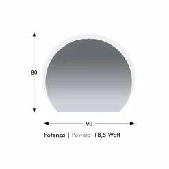 Viadurini Bathroom Badspiegel-Moderner Wandspiegel mit sandgestrahltem Detail und LED Made in Italy - Rialto