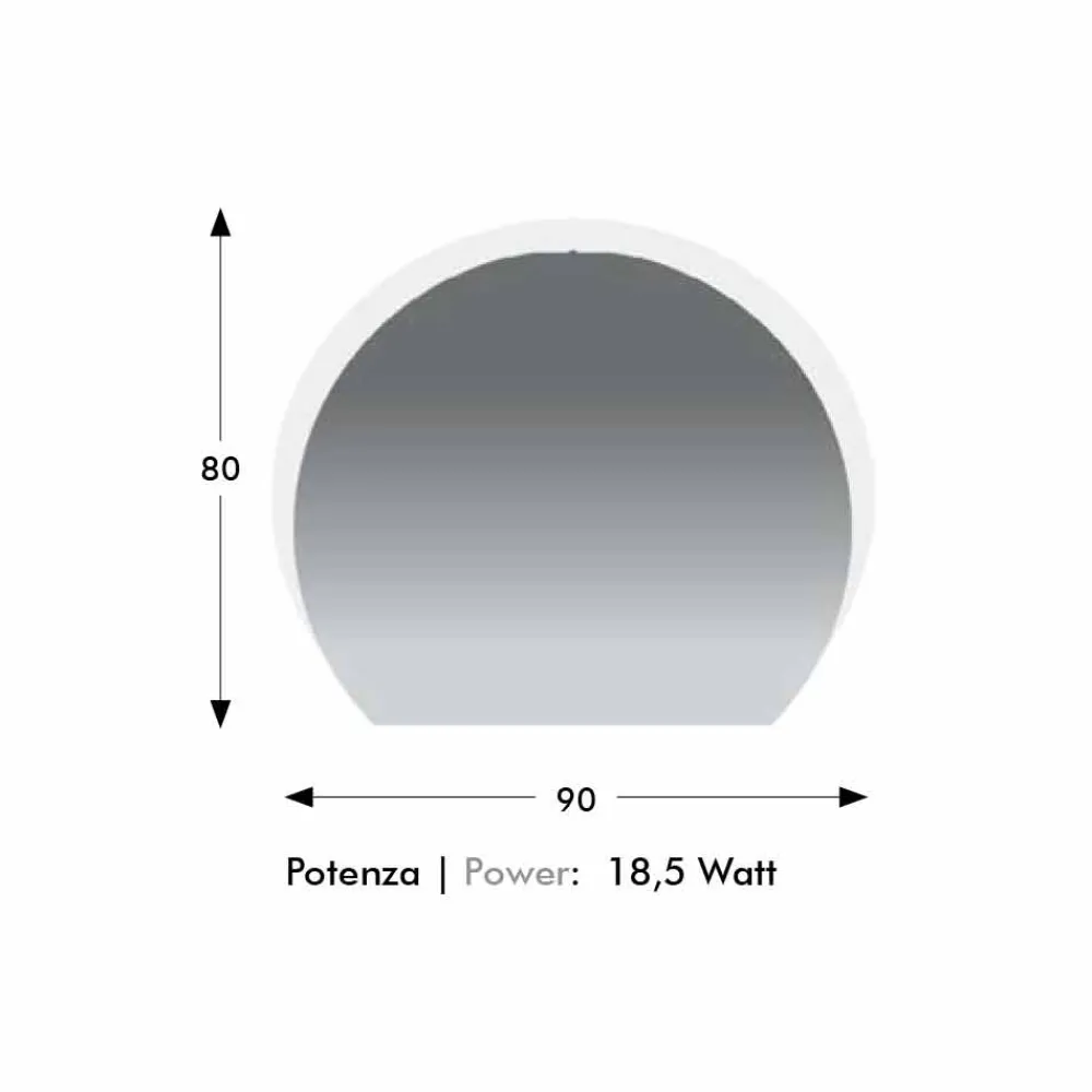 Viadurini Bathroom Badspiegel-Moderner Wandspiegel mit sandgestrahltem Detail und LED Made in Italy - Rialto
