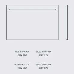 Viadurini Bathroom Badspiegel-Moderner Wandspiegel mit LED-Licht und Stahlrahmen Made in Italy - Yutta