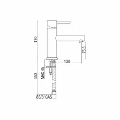 Viadurini Taps Waschbeckenarmaturen-Moderner Waschbeckenmischer aus Chrom-Messing Hergestellt in Italien - Ermia