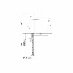 Viadurini Taps Waschbeckenarmaturen-Moderner Waschbeckenmischer ohne Abfluss Made in Italy - Galla