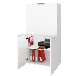 Viadurini Design Design Schreibtische-Moderner weißer Wandschreibtisch im italienischen Design aus poliertem Holz - Ghero