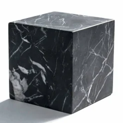 Viadurini Living Deko Artikel Und Wohnaccessoires-Moderner Würfel Briefbeschwerer aus satinschwarzem Marquinia-Marmor Made in Italy - Qubino