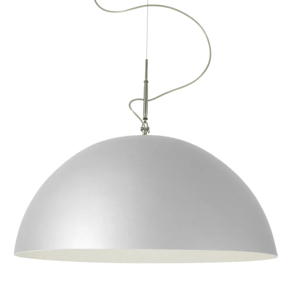 In-es.artdesign Moderne Pendelleuchten-Moderner zweifarbiger Kronleuchter Mezza Luna in Nebulite