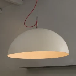 In-es.artdesign Moderne Pendelleuchten-Moderner zweifarbiger Kronleuchter Mezza Luna in Nebulite