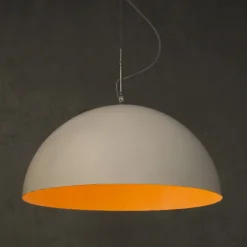 In-es.artdesign Moderne Pendelleuchten-Moderner zweifarbiger Kronleuchter Mezza Luna in Nebulite