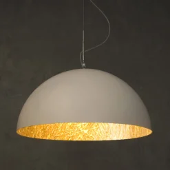 In-es.artdesign Moderne Pendelleuchten-Moderner zweifarbiger Kronleuchter Mezza Luna in Nebulite