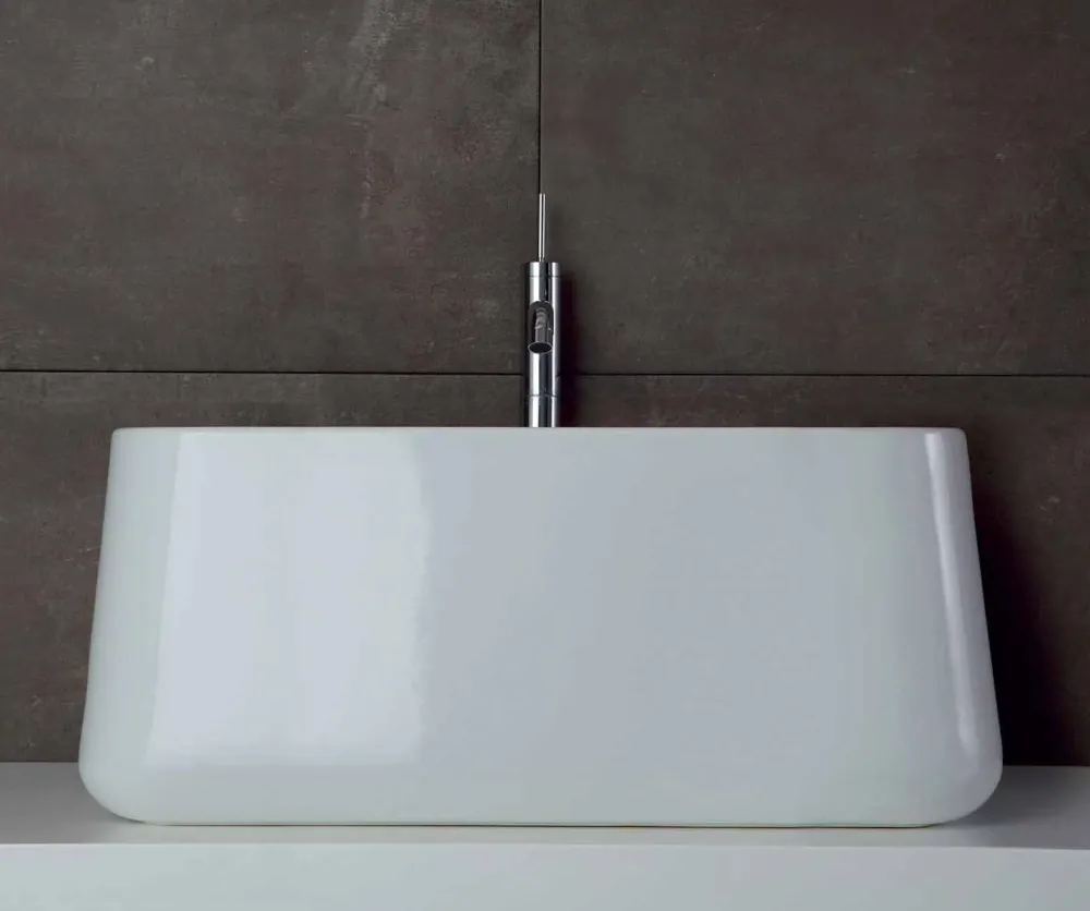 Viadurini Bathroom Keramikwaschbecken-Modernes Aufsatzspülbecken aus Keramik Made in Italy, Oliena