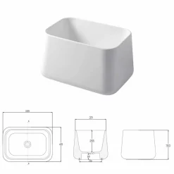 Viadurini Bathroom Keramikwaschbecken-Modernes Aufsatzspülbecken aus Keramik Made in Italy, Oliena