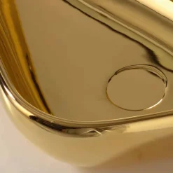 Viadurini Bathroom Farbige Waschbecken-Modernes Aufsatzwaschbecken aus goldener Keramik, hergestellt in Italy Sofia