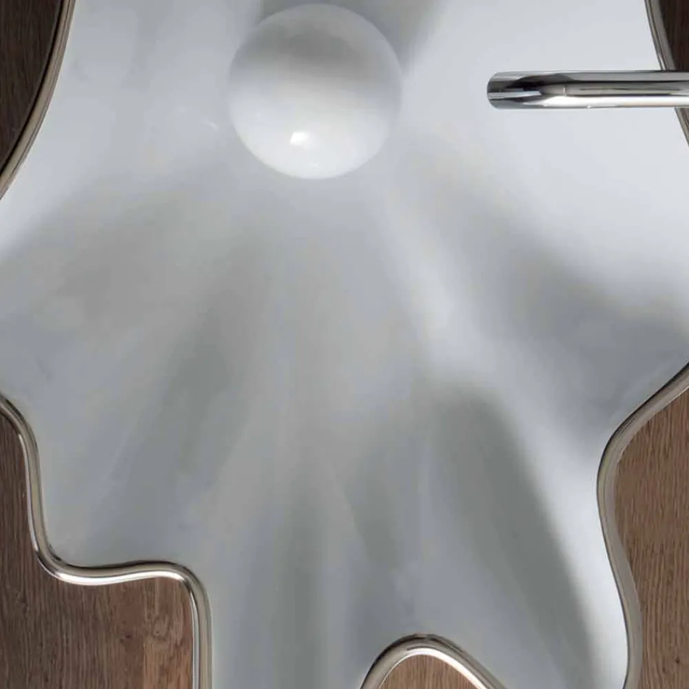 Viadurini Bathroom Keramikwaschbecken-Modernes Aufsatzwaschbecken aus weißer Keramik made in Italy Rayan