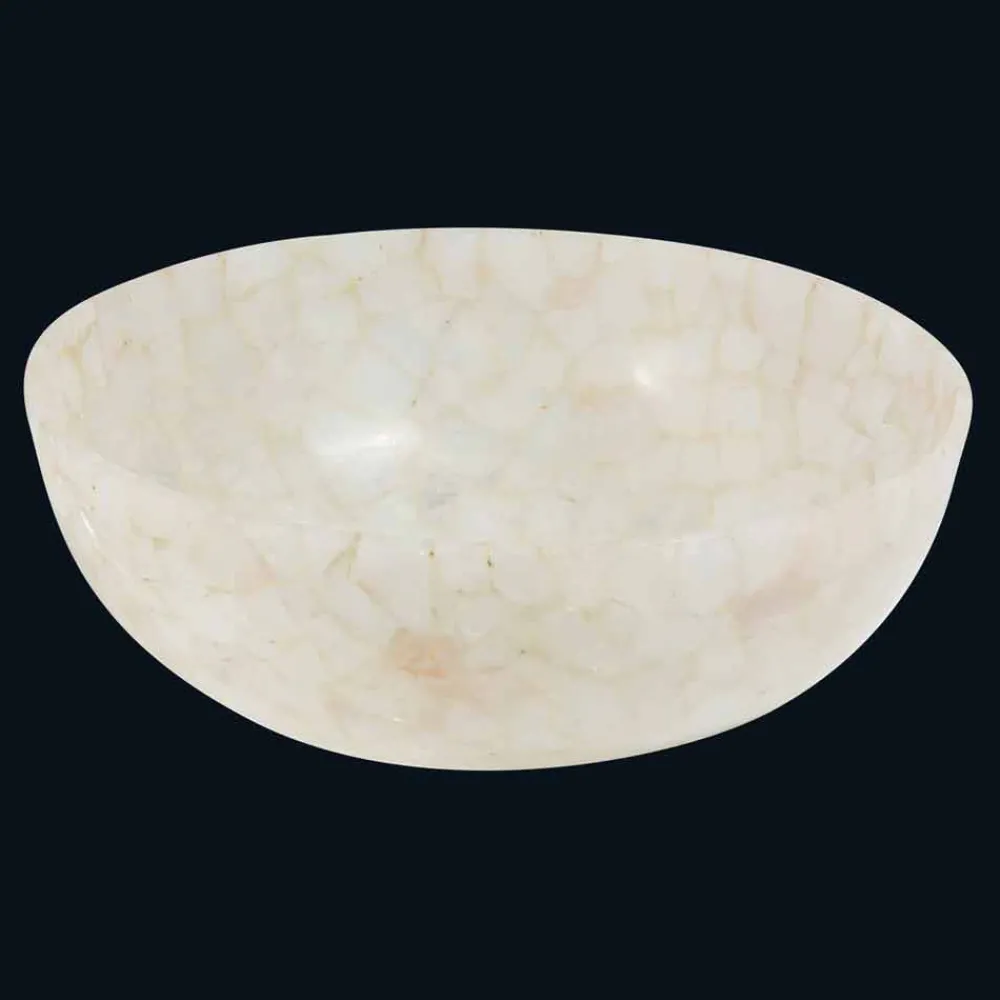 Viadurini Bathroom Steinwaschbecken-Modernes Aufsatzwaschbecken aus Quarzkristall Tala, Einzelstück