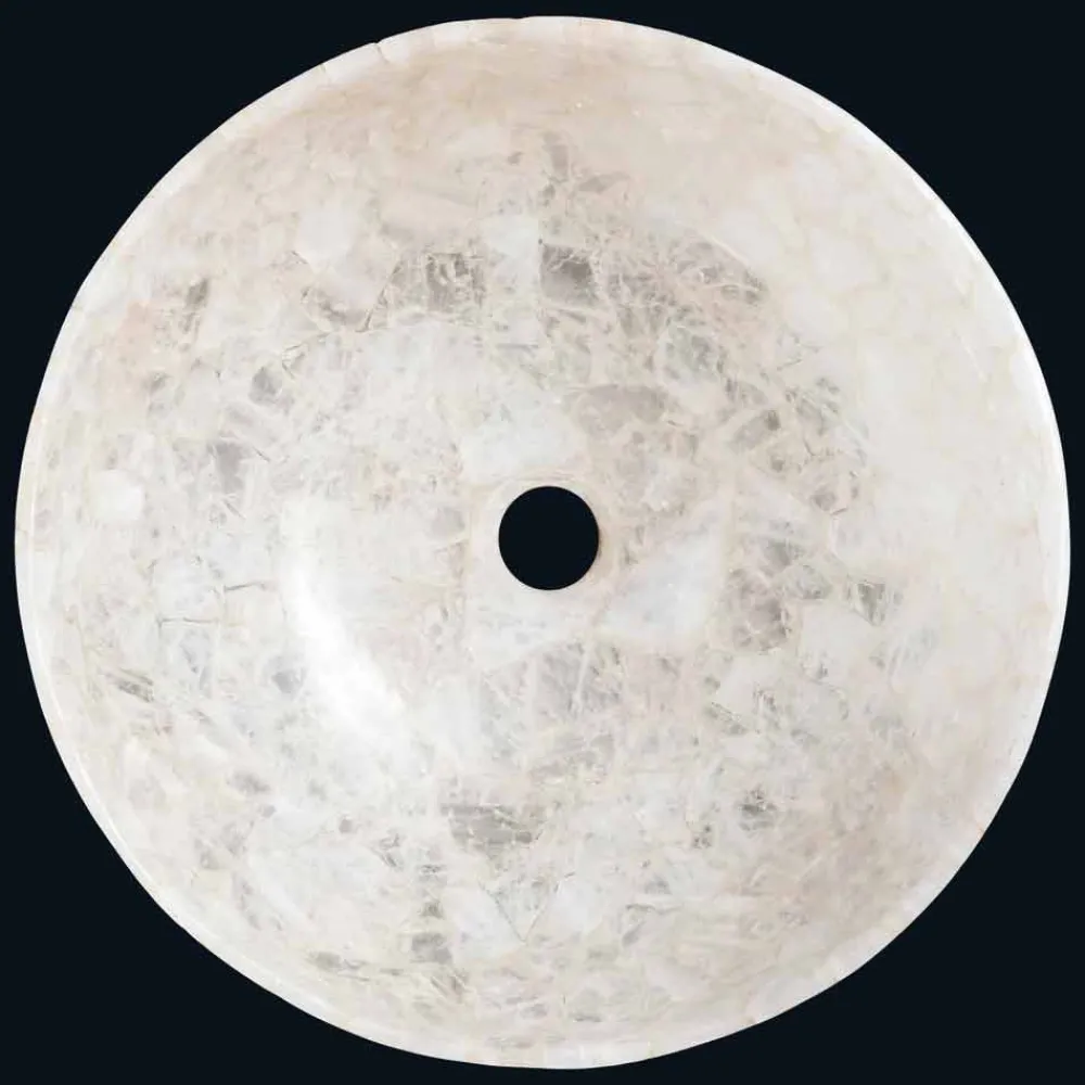 Viadurini Bathroom Steinwaschbecken-Modernes Aufsatzwaschbecken aus Quarzkristall Tala, Einzelstück