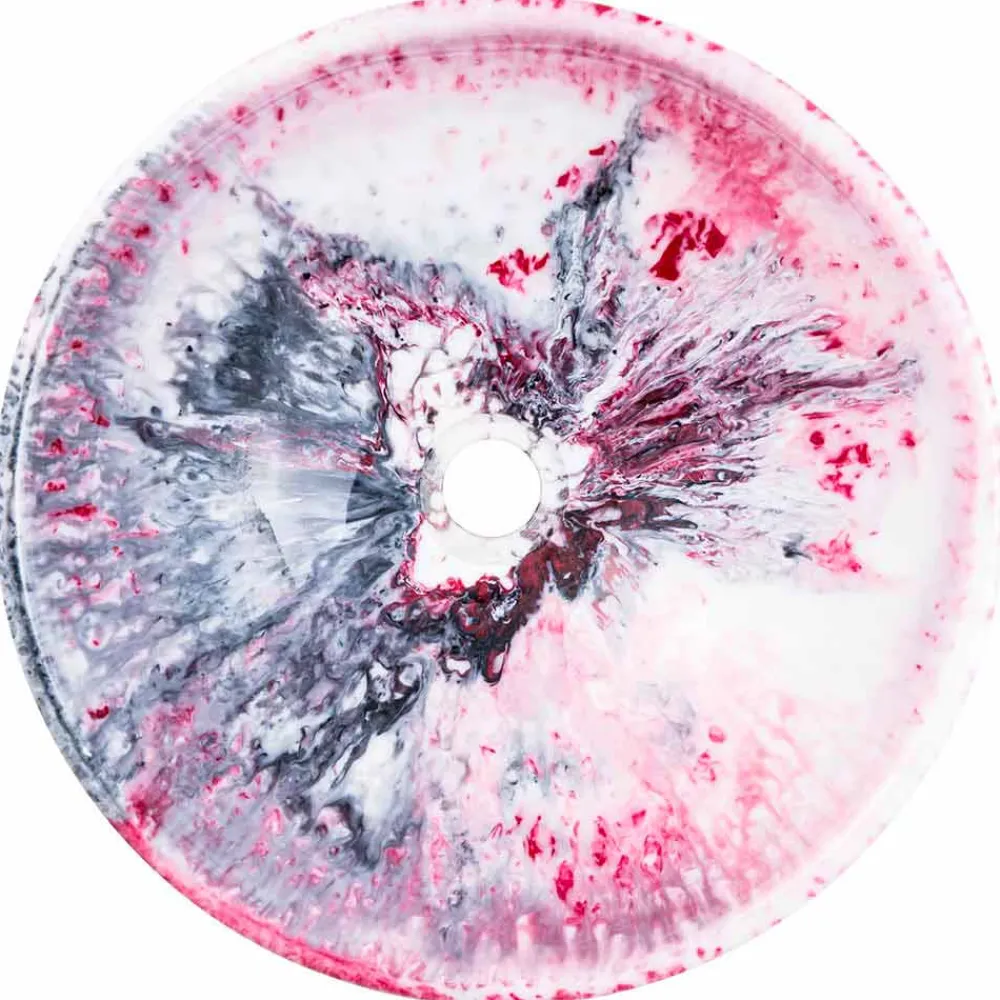 Viadurini Bathroom Harzwaschbecken-Modernes Aufsatzwaschbecken aus zweifarbigem Harz - Dogliola