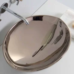 Viadurini Bathroom Farbige Waschbecken-Modernes Aufsatzwaschbecken aus Keramik in Italien