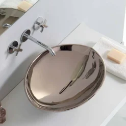 Viadurini Bathroom Farbige Waschbecken-Modernes Aufsatzwaschbecken aus Keramik in Italien