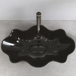 Viadurini Bathroom Farbige Waschbecken|Keramikwaschbecken-Modernes Aufsatzwaschbecken aus glänzender Keramik L 65 cm Made in Italy - Cube