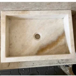 Viadurini Bathroom Steinwaschbecken-Modernes Aufsatzwaschbecken aus Onyxstein Jef, Unikat