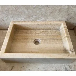 Viadurini Bathroom Steinwaschbecken-Modernes Aufsatzwaschbecken aus Onyxstein Jef, Unikat