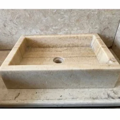 Viadurini Bathroom Steinwaschbecken-Modernes Aufsatzwaschbecken aus Onyxstein Jef, Unikat