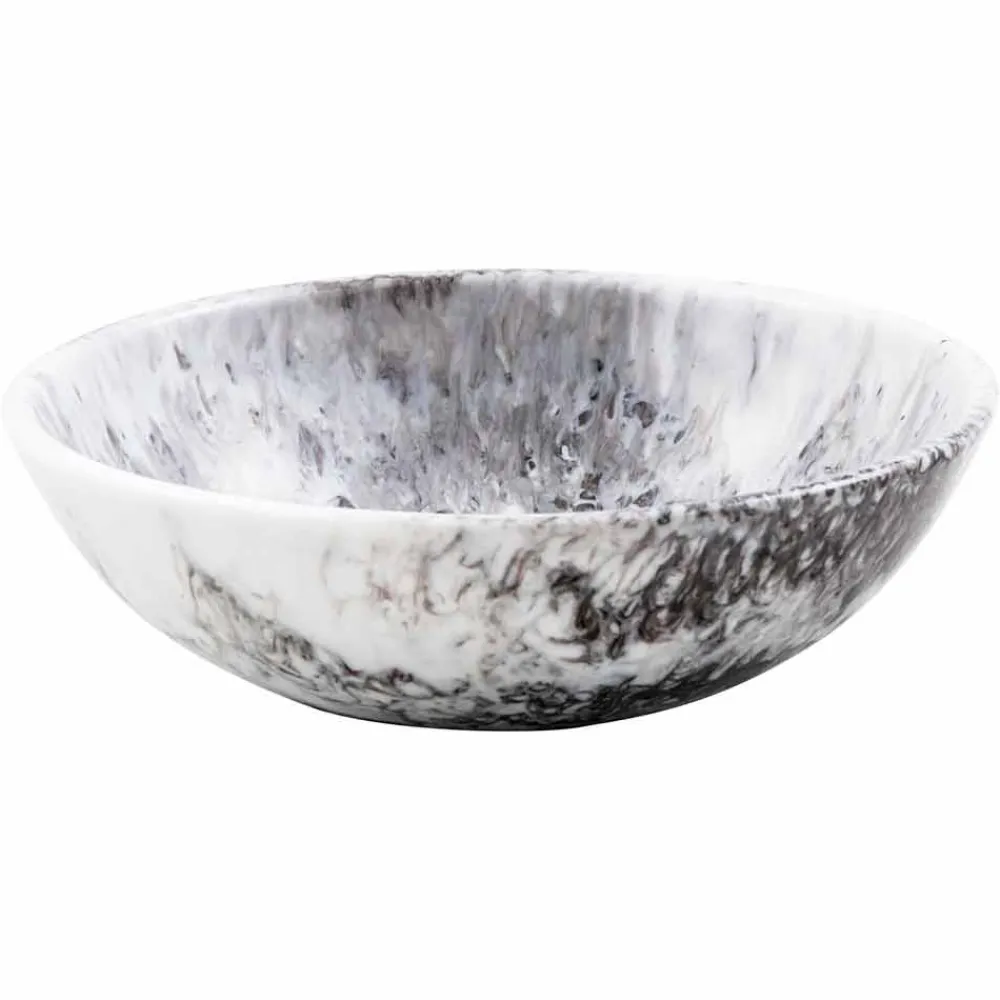 Viadurini Bathroom Harzwaschbecken-Modernes Aufsatzwaschbecken aus Lavabo-Dogliola-Harz in Schwarz und Braun