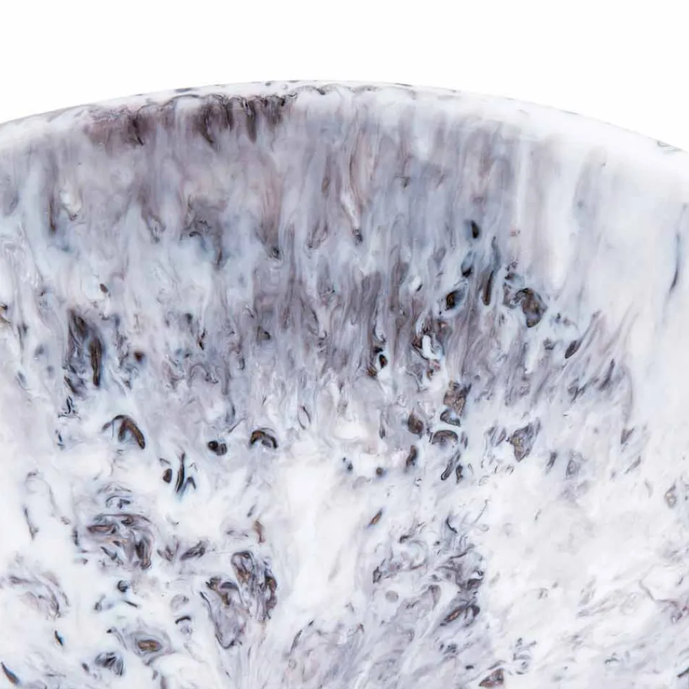 Viadurini Bathroom Harzwaschbecken-Modernes Aufsatzwaschbecken aus Lavabo-Dogliola-Harz in Schwarz und Braun