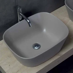 Viadurini Bathroom Keramikwaschbecken-Modernes Aufsatzwaschbecken aus weißer oder farbiger Keramik Trabia