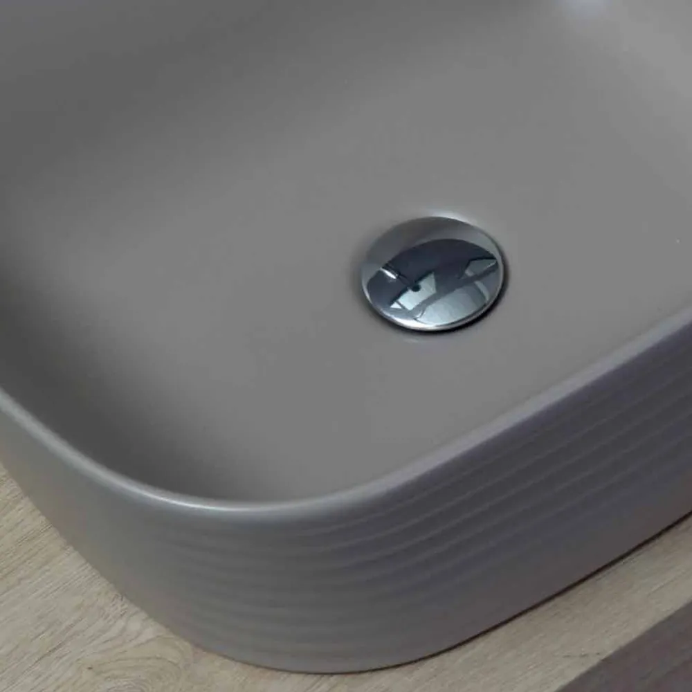 Viadurini Bathroom Keramikwaschbecken-Modernes Aufsatzwaschbecken aus weißer oder farbiger Keramik Trabia