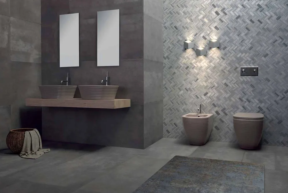 Viadurini Bathroom Keramikwaschbecken-Modernes Aufsatzwaschbecken aus weißer oder farbiger Keramik Trabia