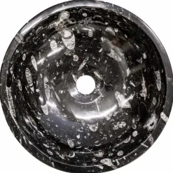 Viadurini Bathroom Steinwaschbecken-Modernes Aufsatzwaschbecken aus Marmor mit Fossilien - Mesagne