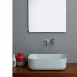Viadurini Bathroom Farbige Waschbecken-Modernes Aufsatzwaschbecken aus weißer oder farbiger Keramik Star 50x37 cm