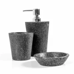 Viadurini Badzubehör-Modernes Badezimmerzubehör aus Lavastein Montiano