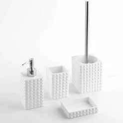 Viadurini Bathroom Badzubehör-Modernes Badezimmerzubehör aus weißem Harz oder Sandperlen