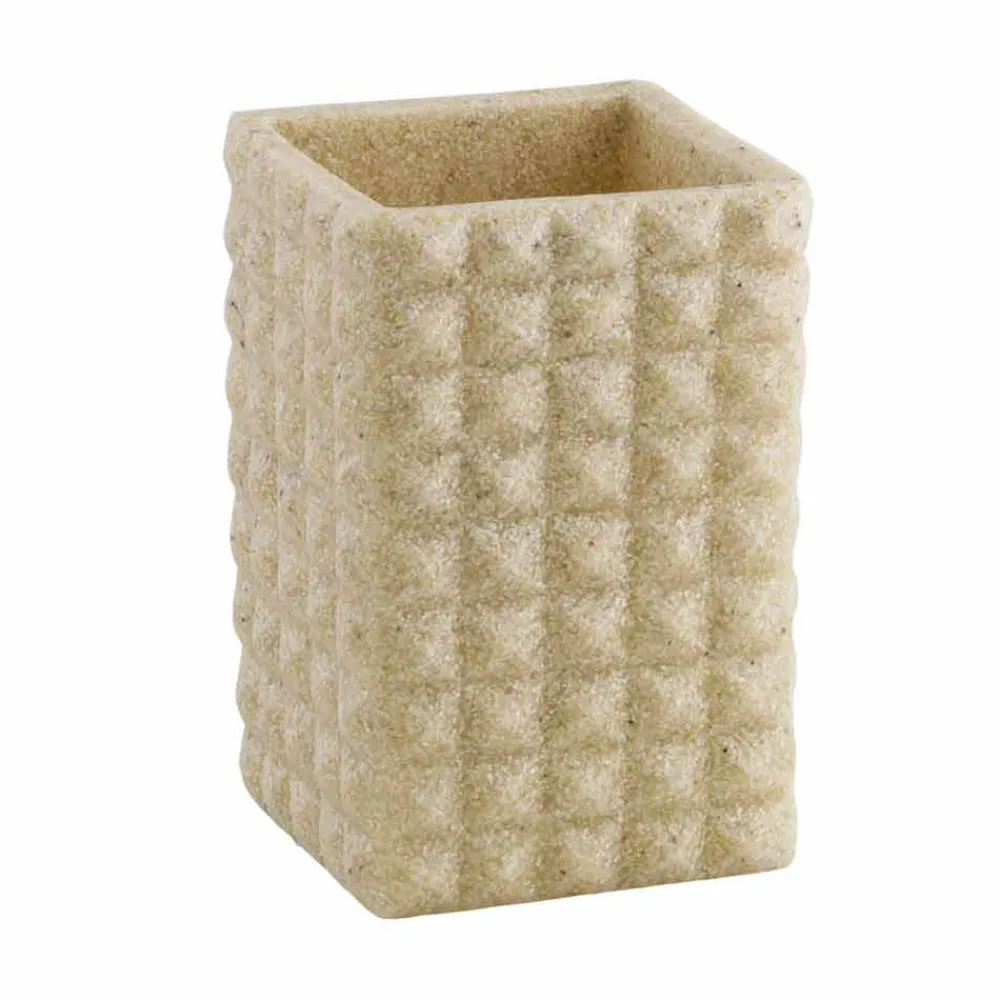 Viadurini Bathroom Badzubehör-Modernes Badezimmerzubehör aus weißem Harz oder Sandperlen