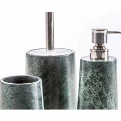 Viadurini Bathroom Badzubehör-Modernes Badezimmerzubehör aus meliertem grünem Marmor Bombei