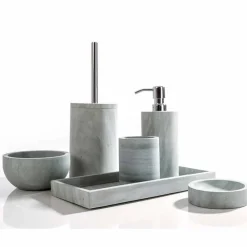Viadurini Badzubehör-Modernes Badezimmerzubehör in grauem Stein Montale