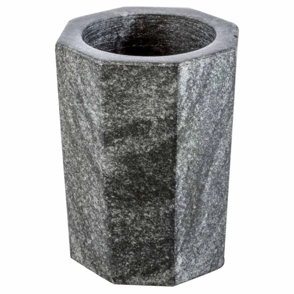 Viadurini Bathroom Badzubehör-Modernes Badezimmerzubehör aus grau geädertem Marmor Montafia