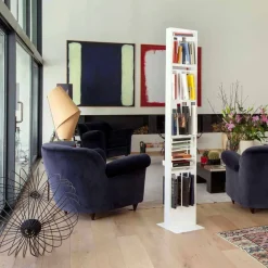 Viadurini Living Moderne Design Bücherregale-Modernes Bücherregal mit Weißmetallregalen Made in Italy - Bolivia