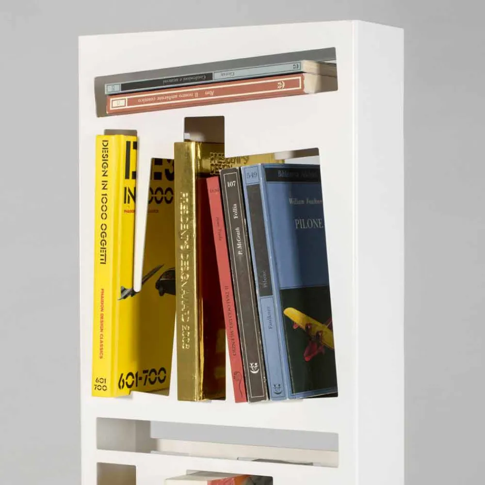 Viadurini Living Moderne Design Bücherregale-Modernes Bücherregal mit Weißmetallregalen Made in Italy - Bolivia